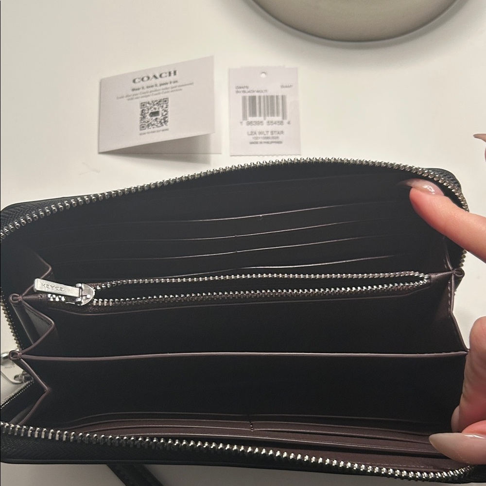 Coach Black Wallet with Silver Star Embellishments - Picture 5 of 5